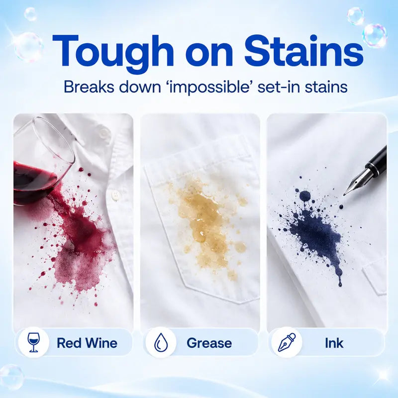 Miracle Stain Remover Spray - Powerful All-In-One Laundry Pretreat & Fabric Stain Remover | Ultra-Effective, Fast-Acting Tough Stain Eliminator for Clothes, Carpet, Upholstery & Pets | Non-Toxic, No Bleach