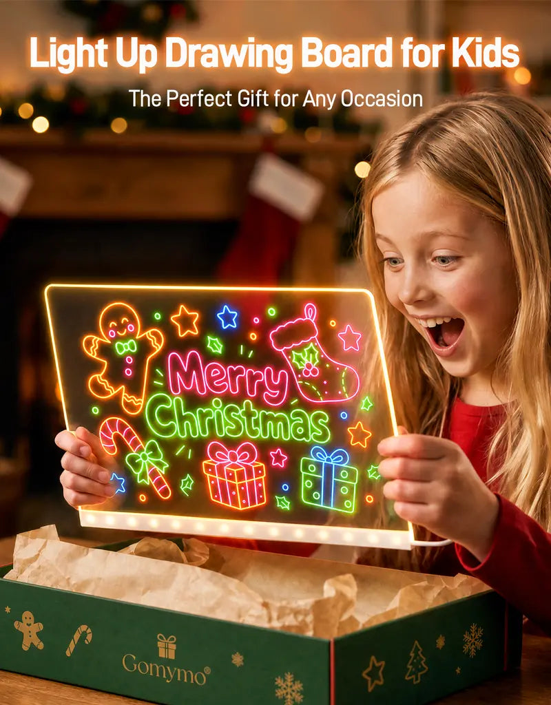 LED Light-Up Drawing Board for Kids – Reusable Acrylic Doodle & Tracing Board