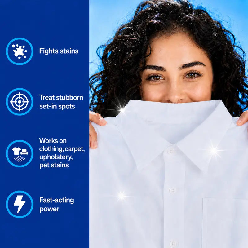 Miracle Stain Remover Spray - Powerful All-In-One Laundry Pretreat & Fabric Stain Remover | Ultra-Effective, Fast-Acting Tough Stain Eliminator for Clothes, Carpet, Upholstery & Pets | Non-Toxic, No Bleach